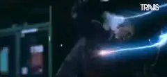 Man hit by blue lightning beam