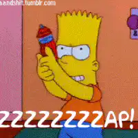 Bart Simpson with ZZZZZZZAP!