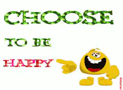Choose to be happy pointing emoji
