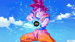 Goku charging energy sphere