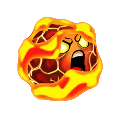 Angry burning meatball