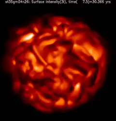 Solar surface intensity simulation