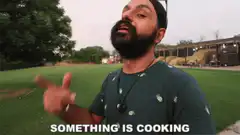 Man saying something is cooking