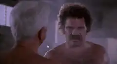 Barry Bostwick's feet slip on soap