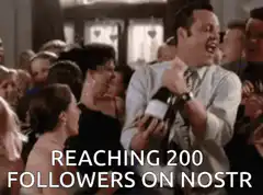 Party celebrating 200 followers on Nostr
