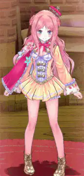 Pink-haired anime girl dancing