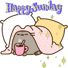 Pusheen sleeping with hot chocolate