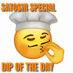 Satoshi Special Dip of the Day Emoji