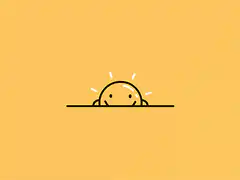 cute sun character lifting barbell