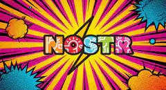 Colorful NOSTR logo animation