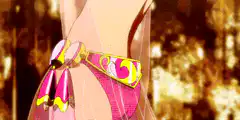 Anime girl belly dancing