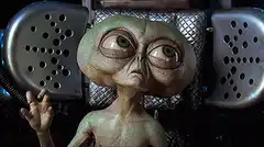 Alien raising an eyebrow