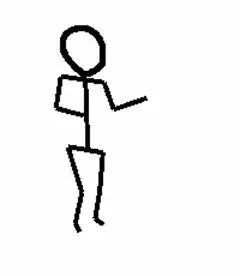 Stick figure dancing