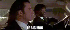 Vincent Vega says Le Big Mac