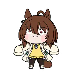 Chibi horse girl smiling