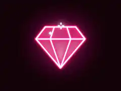 Pink neon diamond sparkle
