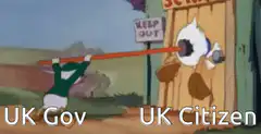 UK Gov pushes UK Citizen through door