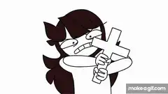 girl holding cross