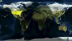 World population density map animation