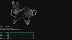 ASCII art dog morphing