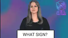 Woman signs what sign