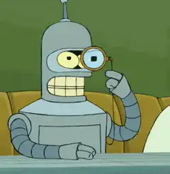 Bender with monocle