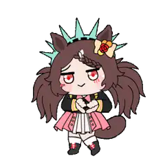 Chibi horse girl with crown