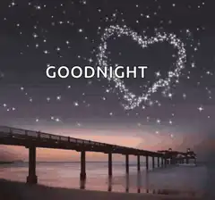 Goodnight heart stars pier