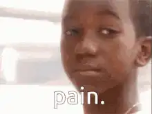 Sad boy crying pain