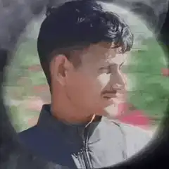 Man with glowing blue eye