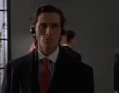 Christian Bale intense stare