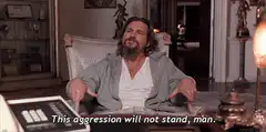 The Dude This Aggression Will Not Stand