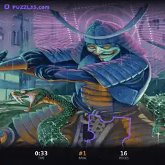 Samurai puzzle game animation