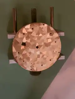 copper mosaic disc spinning