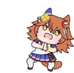 Chibi horse girl praying