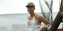 Forrest Gump waving good morning