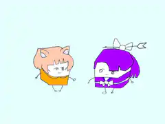 Two anime girls swap clothes