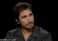 Christian Bale nodding then Kermit the Frog