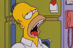 Homer Simpson drooling