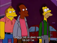 Simpsons long wait to get in