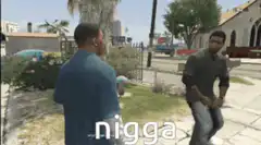 GTA V character dancing to nigga