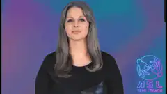 Woman signing ASL word