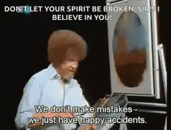 Bob Ross happy accidents