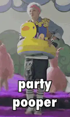 Party Pooper Guy with Duck Floatie