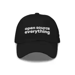 black open source everything hat