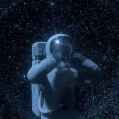 Astronaut helmet turns red