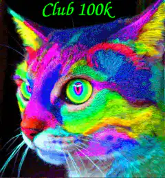 Psychedelic rainbow cat