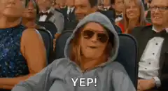 Woman in hoodie and sunglasses says yep