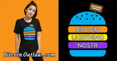 Bitcoin Lightning Nostr Freedom Burger T-Shirt