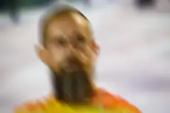 Blurred man with beard